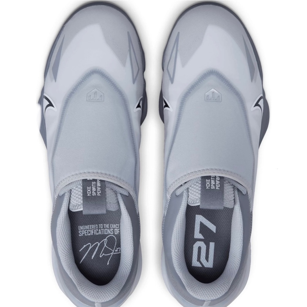 NEW Nike Men's Force Zoom Trout 8 Pro Metal Baseball Cleats in Grey Size 9.5 - Picture 3 of 13